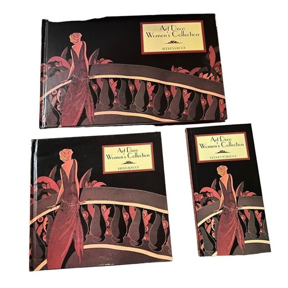 Vintage Art Deco Women's Collection Address Book Birthday Book Notebook - Picture 2 of 3